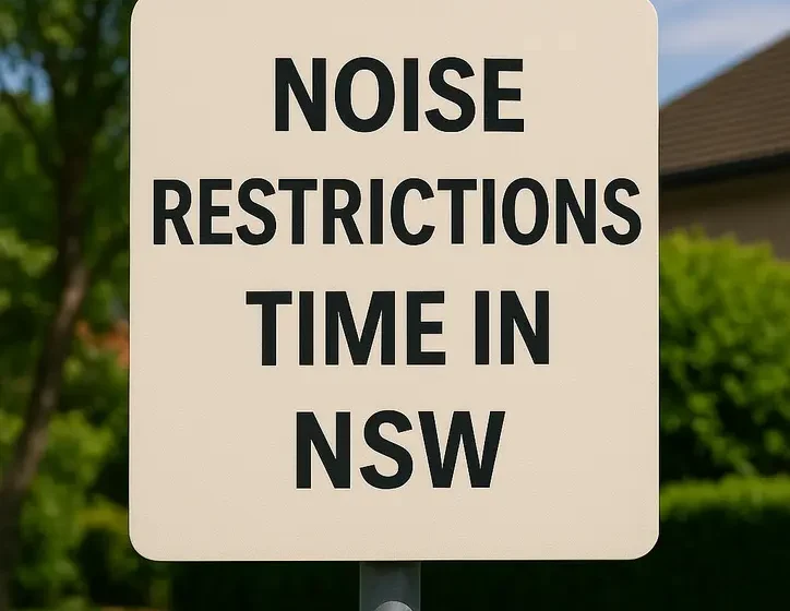What time do noise restrictions apply in NSW?