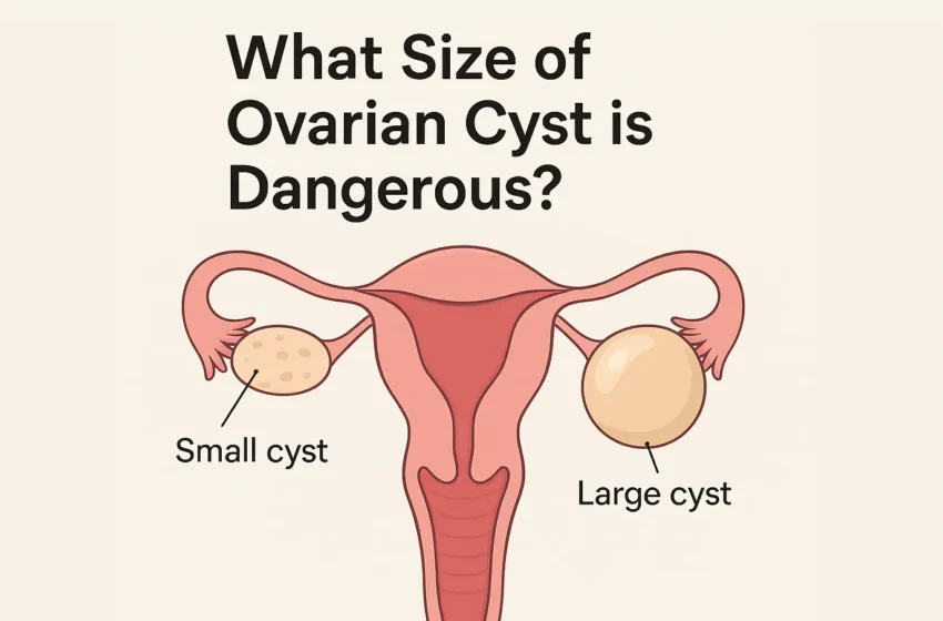 What size of ovarian cyst is dangerous to health?