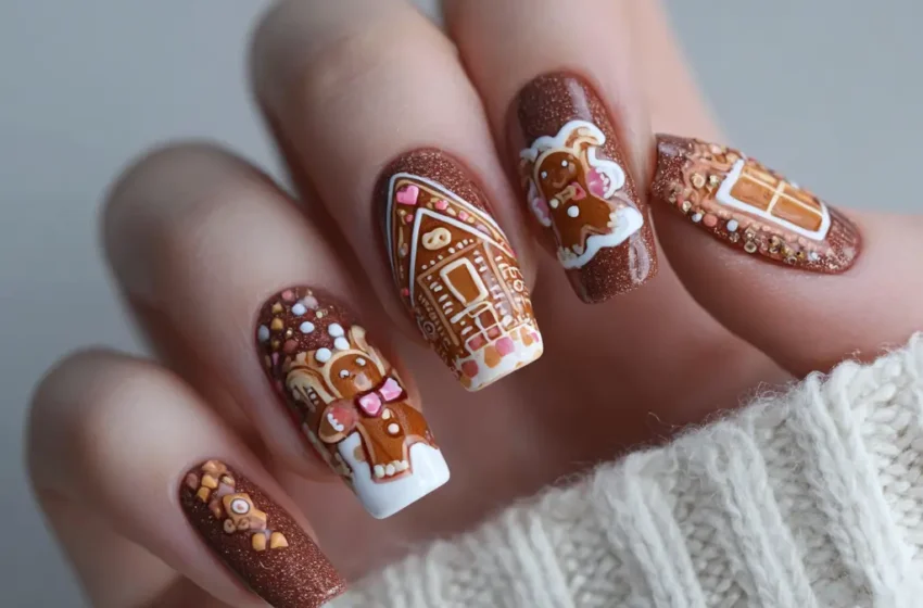  How to get the perfect gingerbread nails this festive season